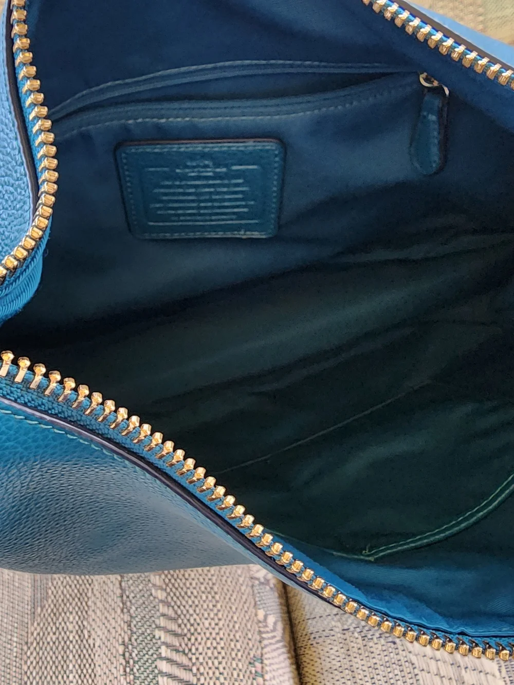 Coach Harley Teal Leather Hobo Bag